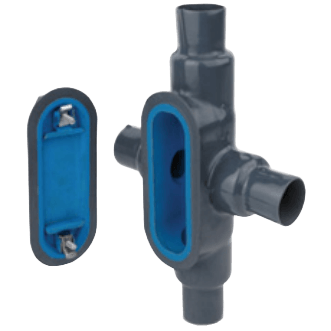 T & B Ocal OCAL-BLUE PVC-Coated Conduit Body